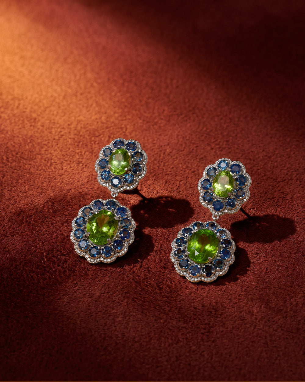 Marigold Peri Earrings on the model