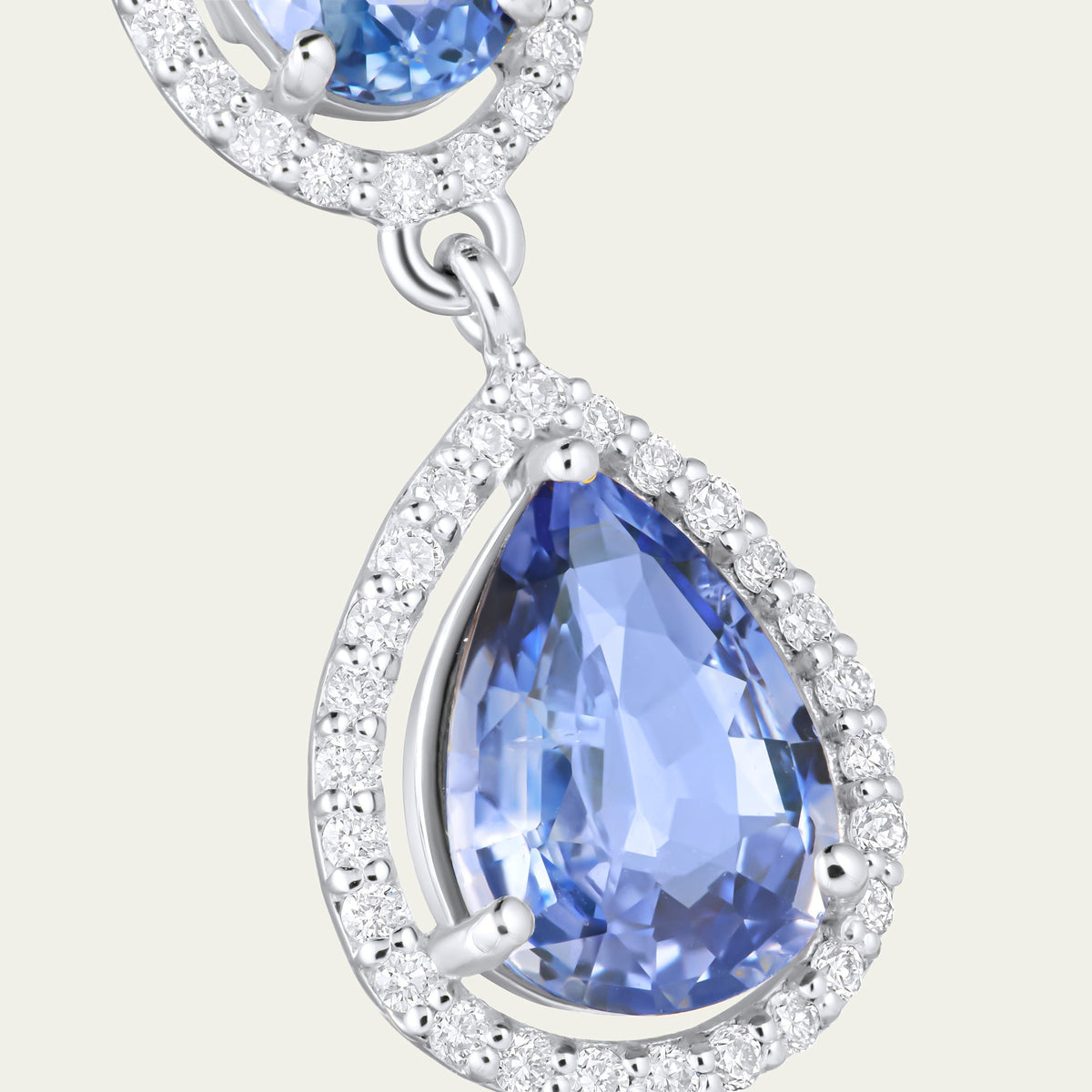 Blue Hour Oval Sapphire Drop Earrings