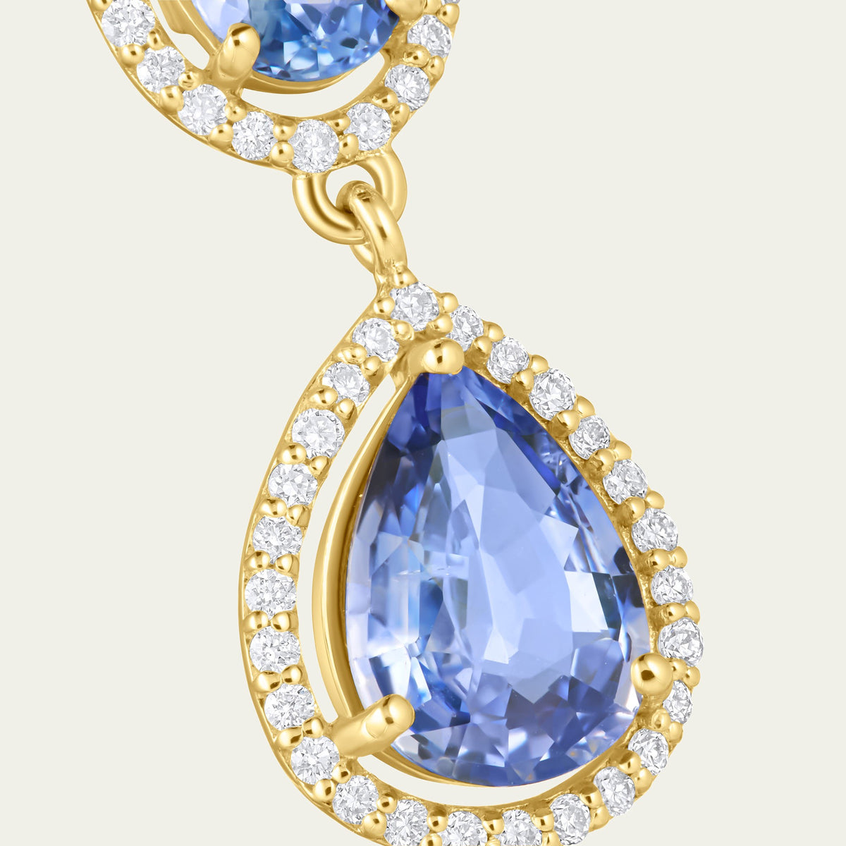 Blue Hour Oval Sapphire Drop Earrings