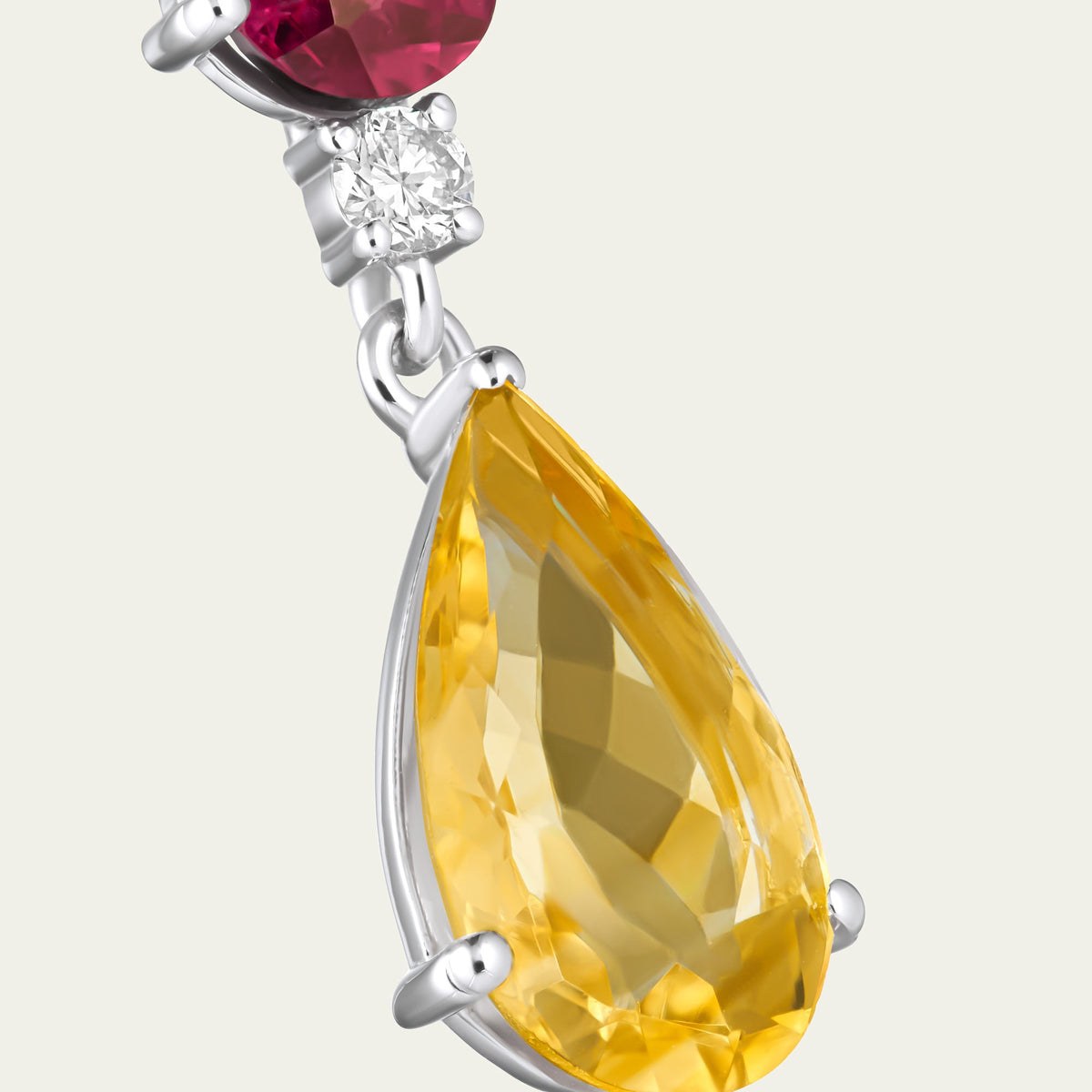 Saffron & Rose Pear Drop Earrings