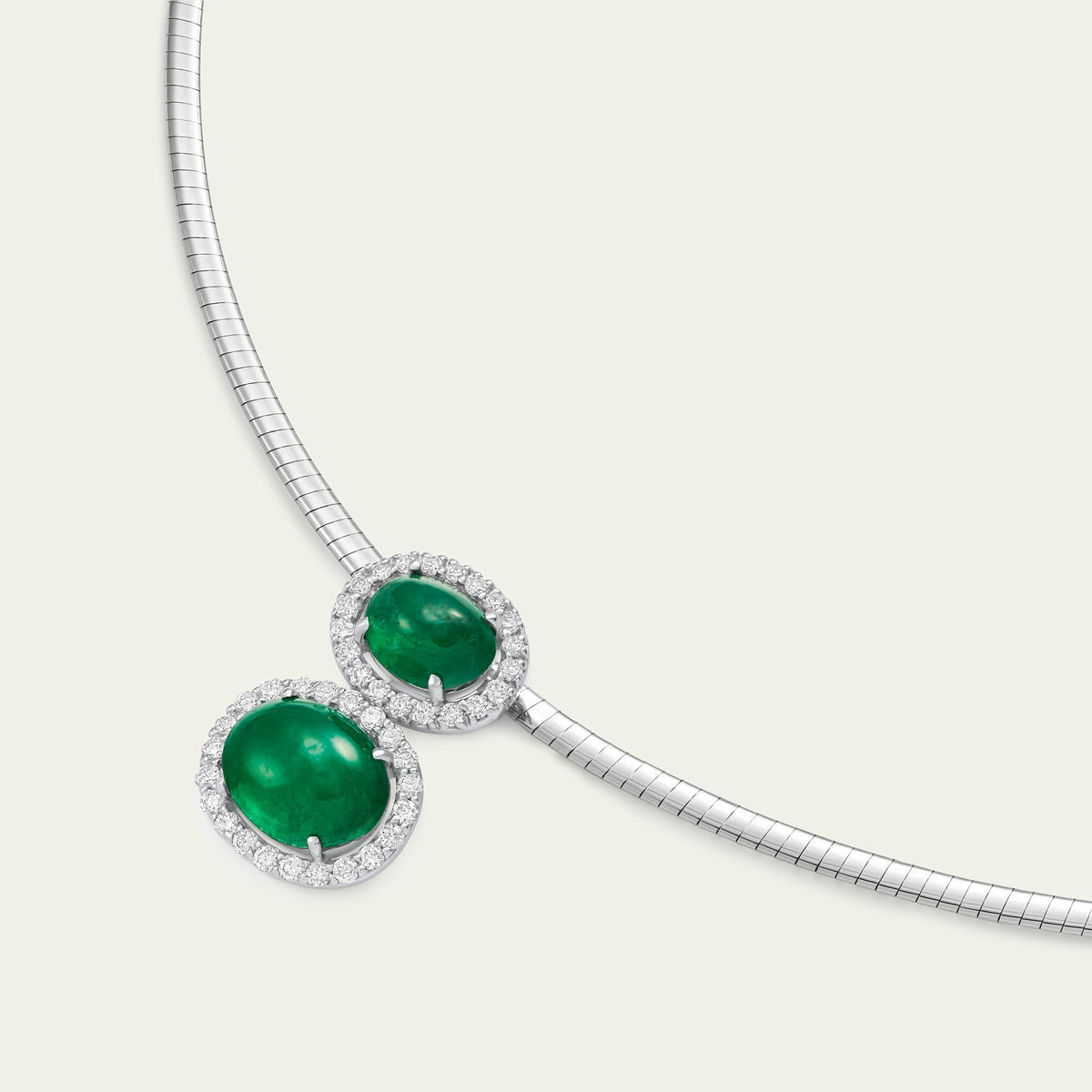 Emerald Silk Cabochon Pendant