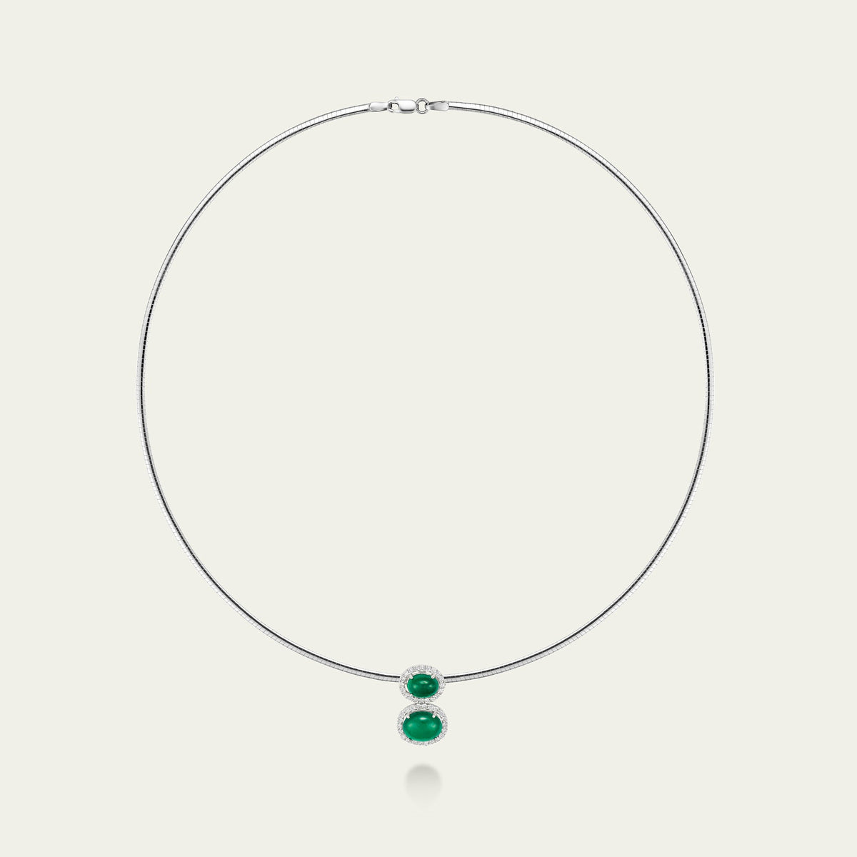 Emerald Silk Cabochon Pendant