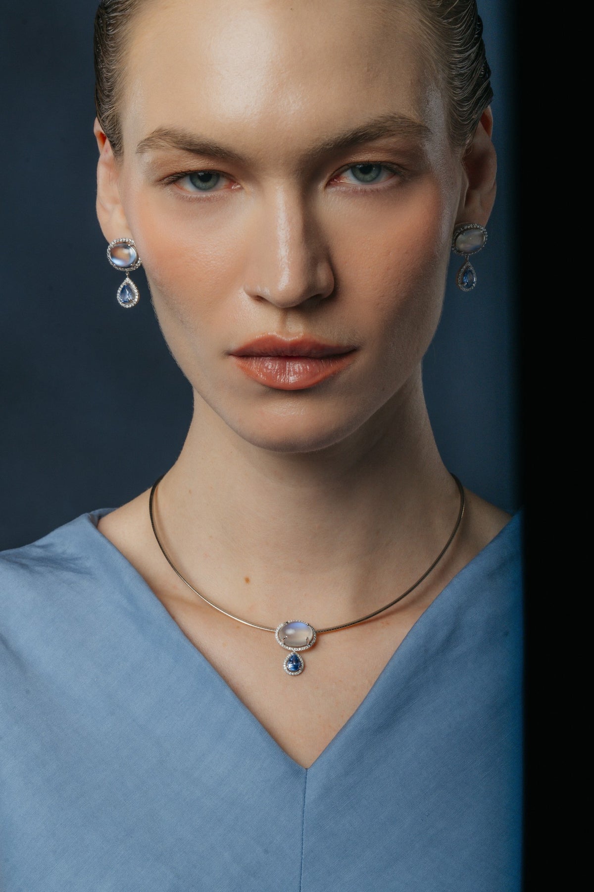Sapphire Moon Pendant
