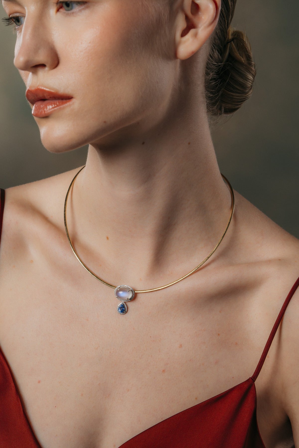 Sapphire Moon Pendant