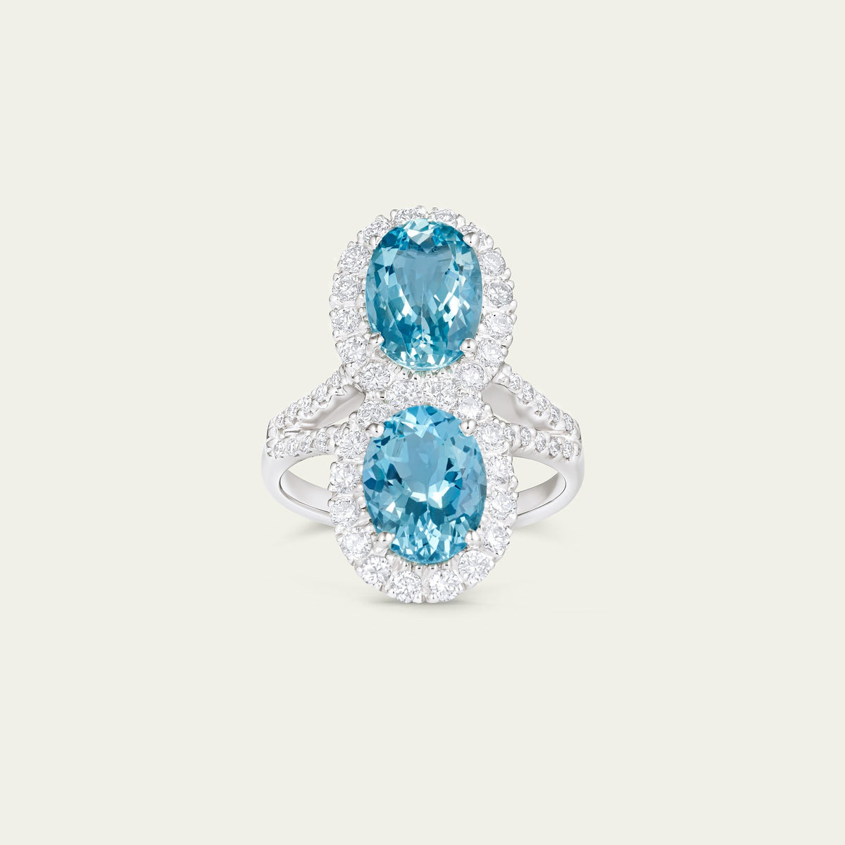 Twin Sky Aquamarine Ring